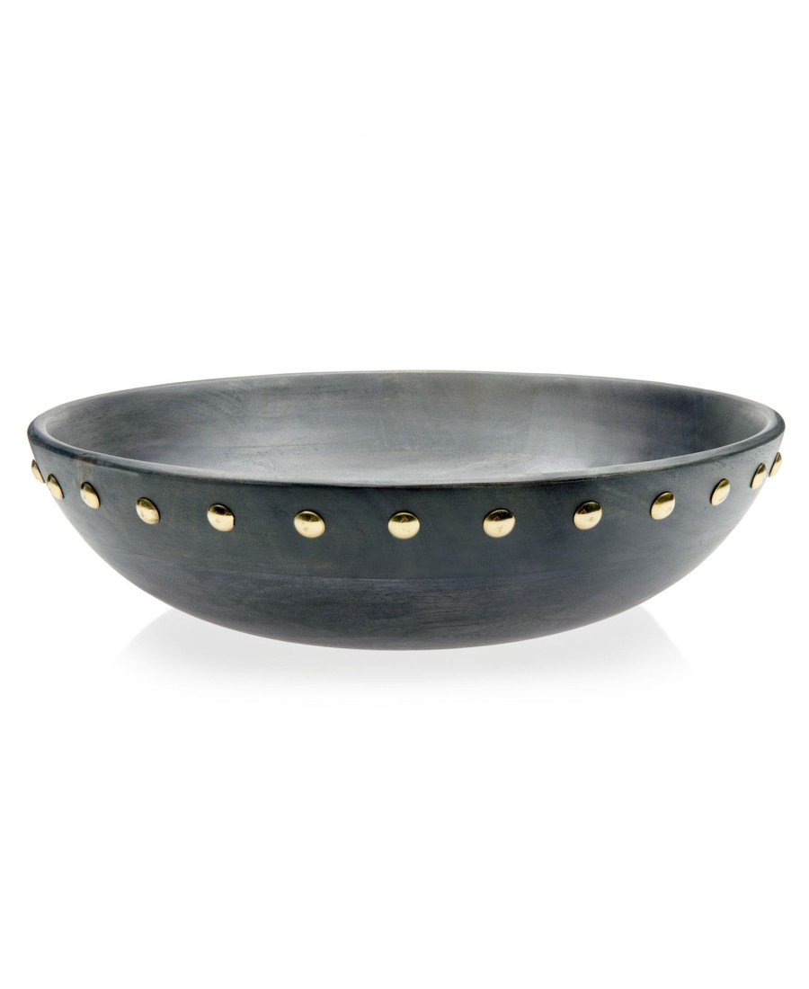 Kitchen Godinger | Mae Studded Wood Salad Bowl