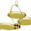 Kitchen Godinger | Round Gold Foldable Tiered Serving Stand