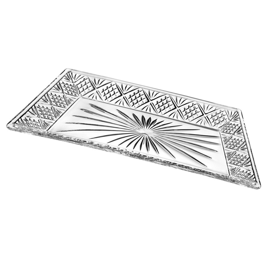 Kitchen Godinger | Dublin Crystal Rectangle Tray