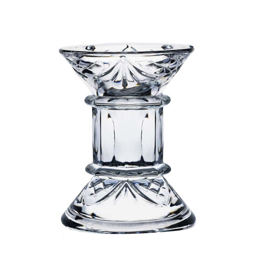 Decor Godinger | Dublin Crystal Pillar Holder With Candle