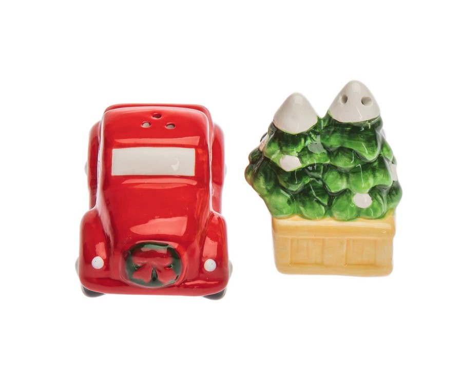 Kitchen Godinger | Christmas Pickup Truck Salt And Pepper Shaker Set