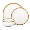 Dining Godinger | Hillcrest 12 Piece Gold Rim Dinnerware Set, Service For 4