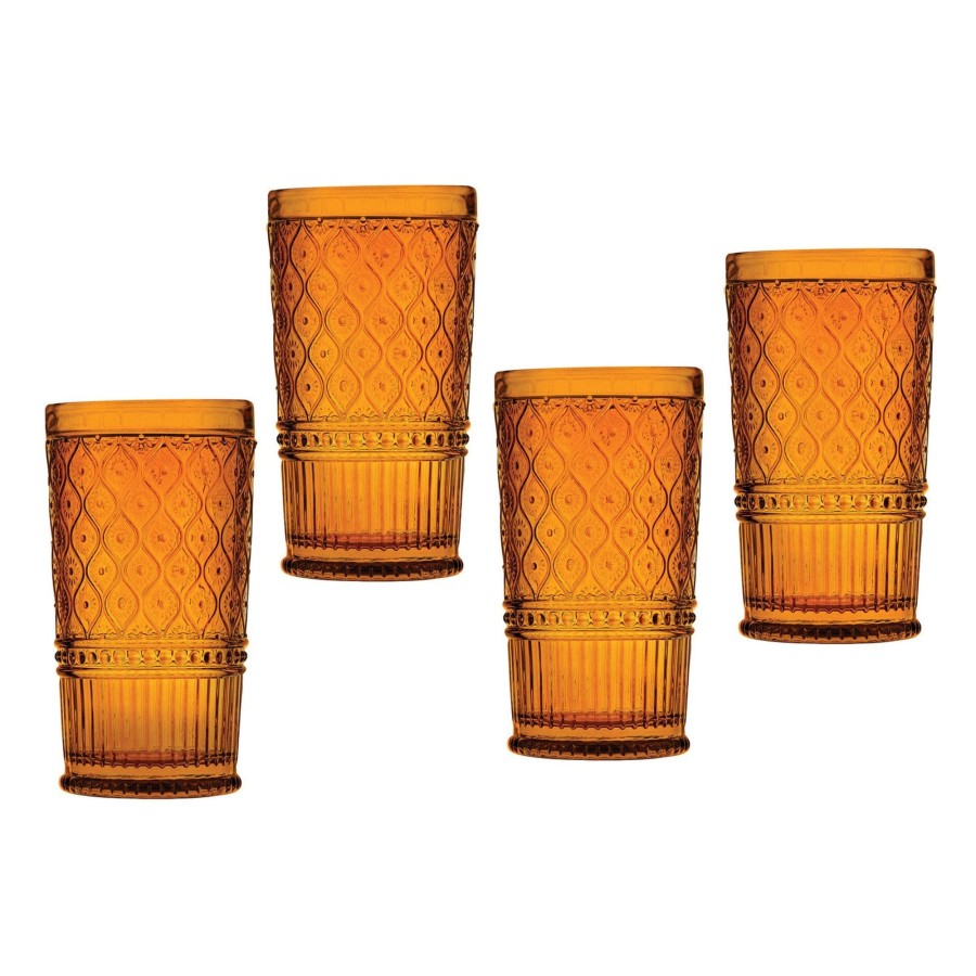 Glassware & Barware Godinger | Claro Amber Highball, Set Of 4