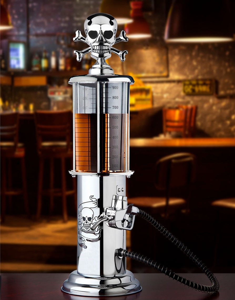 Glassware & Barware Godinger | Skull Gas Pump Liquor Dispenser