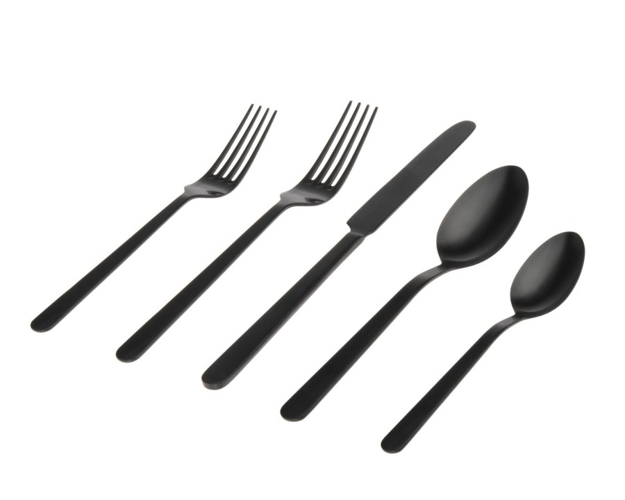 Flatware & Serveware Godinger | Lola Matte Black 18/0 Stainless Steel 20 Piece Flatware Set, Service F