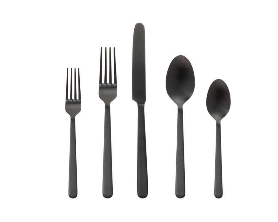 Flatware & Serveware Godinger | Lola Matte Black 18/0 Stainless Steel 20 Piece Flatware Set, Service F