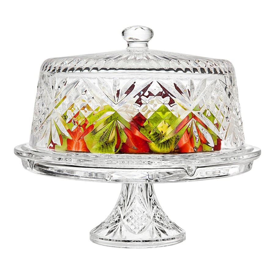 Kitchen Godinger | Dublin Crystal 4 In 1 Cake Dome