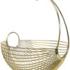 Kitchen Godinger | Strand Gold Fruit Bowl With Hanger