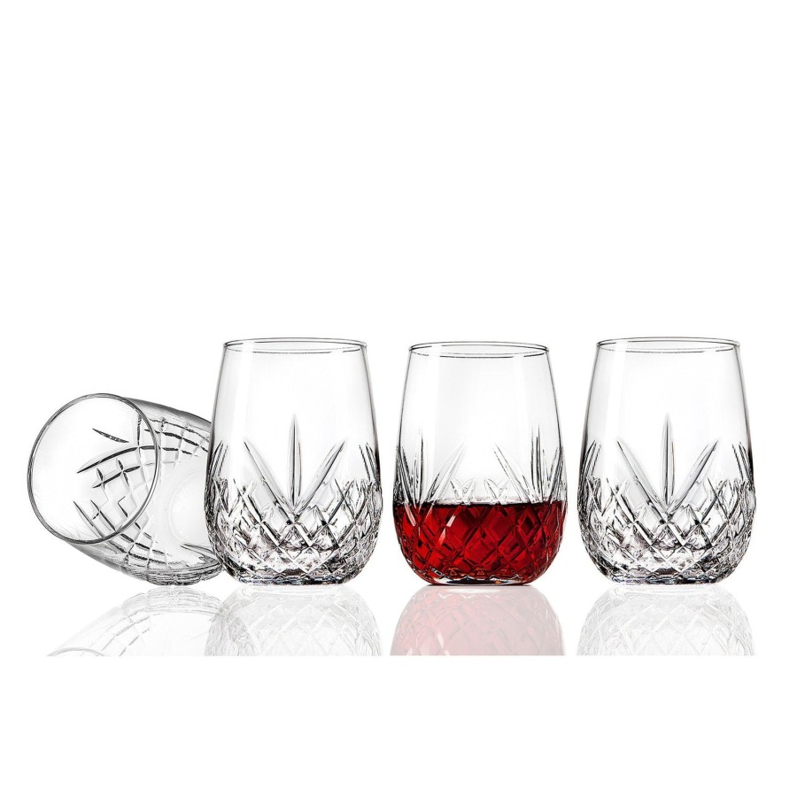 Glassware & Barware Godinger | Dublin Crystal Stremless Wine, Set Of 4