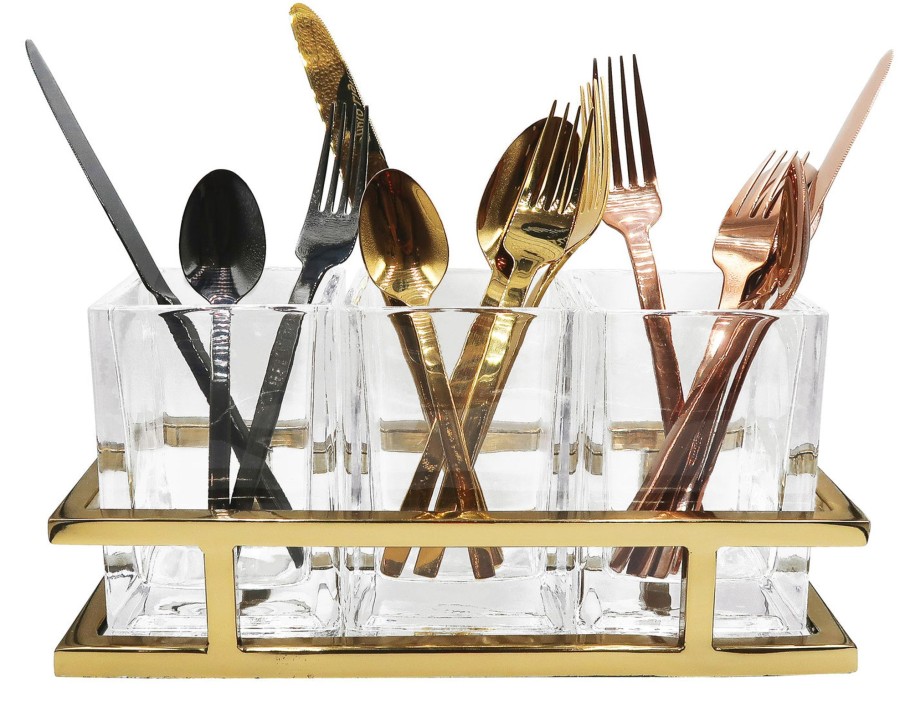 Kitchen Godinger | Aspen Gold Flatware Caddy