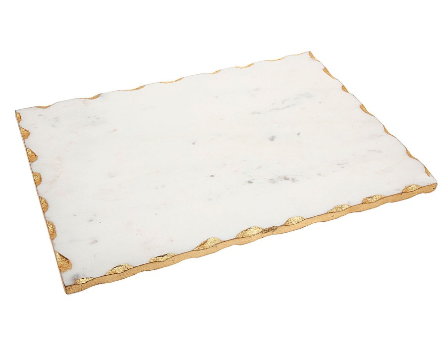 Kitchen Godinger | Lavi Marble Gold Organic Edge Serving Board