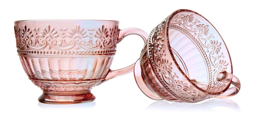 Dining Godinger | Villa Pink Luster Coffee Mug, Set Of 2