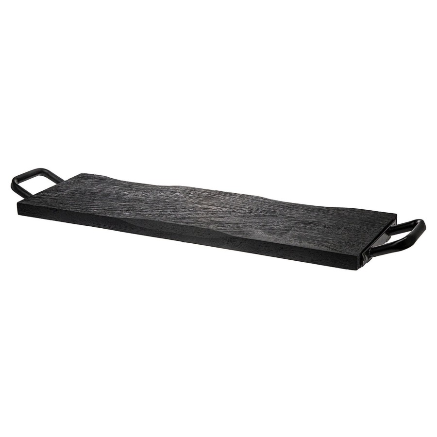 Kitchen Godinger | Ridgewood Black Medium Rectangle Serving Tray