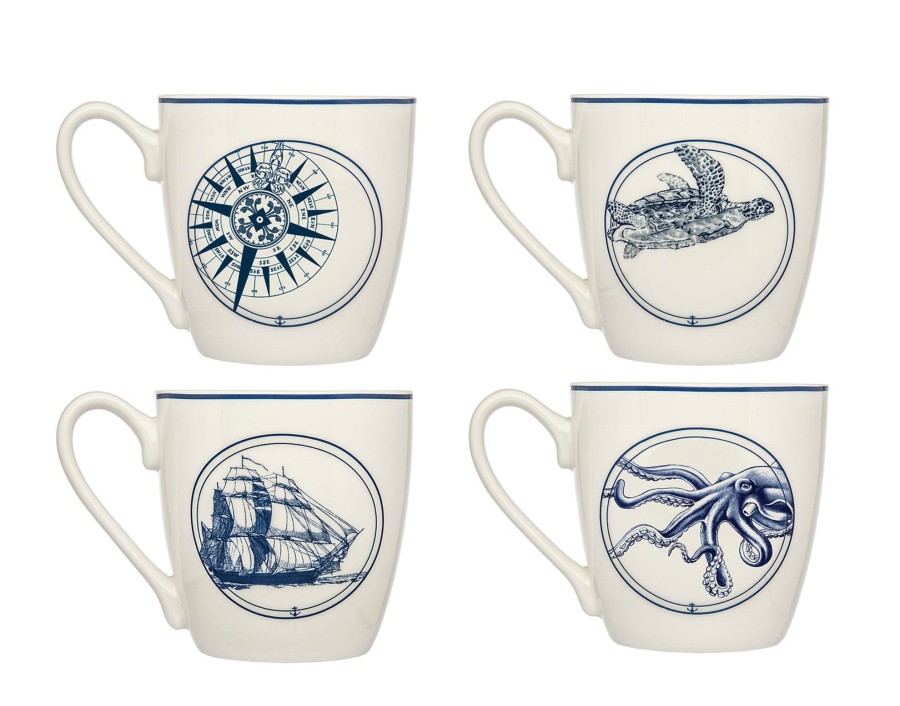 Dining Godinger | Costal Mugs, Set Of 4