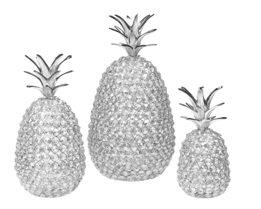 Decor Godinger | Pineapple Silver Glam Large Decorative Object