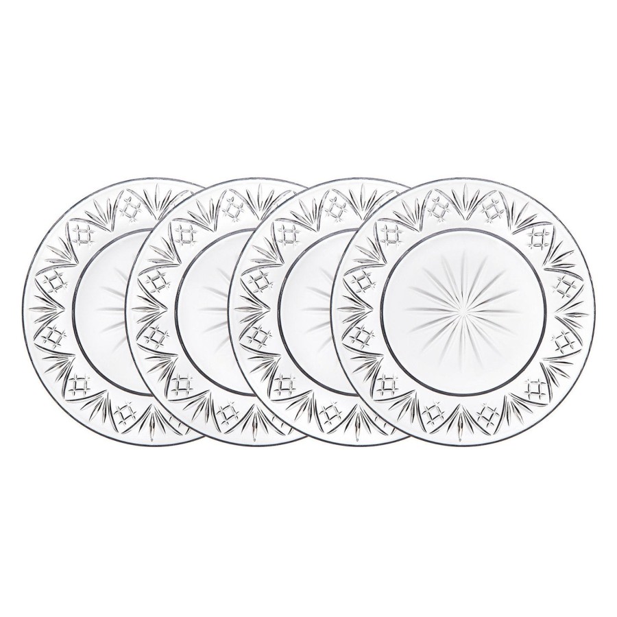 Dining Godinger | Dublin Crystal Appetizer Plates, Set Of 4