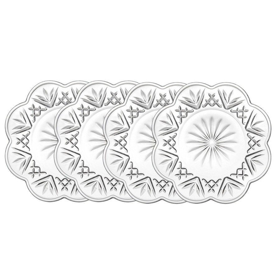 Flatware & Serveware Godinger | Dublin Crystal Canape Plates, Set Of 4