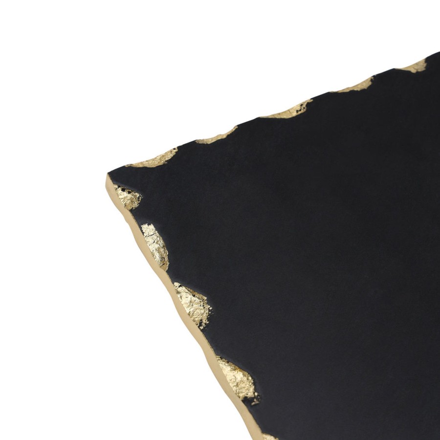 Kitchen Godinger | Lavi Black Marble Gold Organic Edge Serving Board