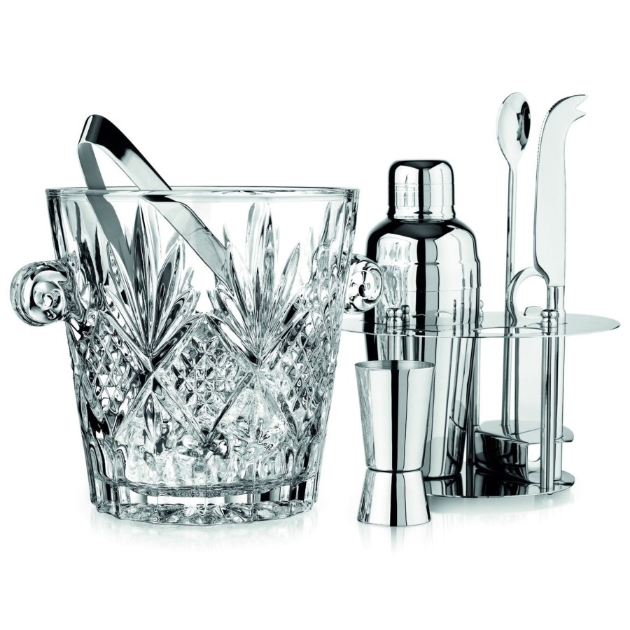 Glassware & Barware Godinger | Dublin Crystal Ice Bucket With Bar Tools