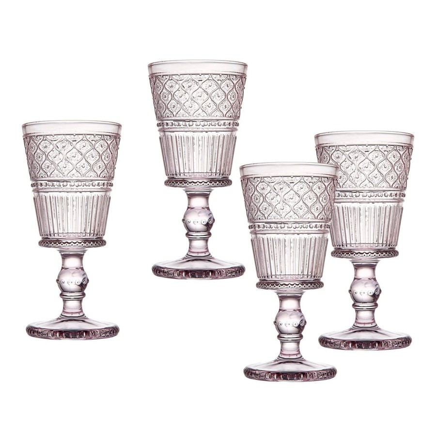 Glassware & Barware Godinger | Claro Pink Goblet, Set Of 4