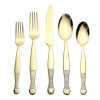 Flatware & Serveware Godinger | Corset Mirrored Champagne Gold 18/10 Stainless Steel 20 Piece Flatware