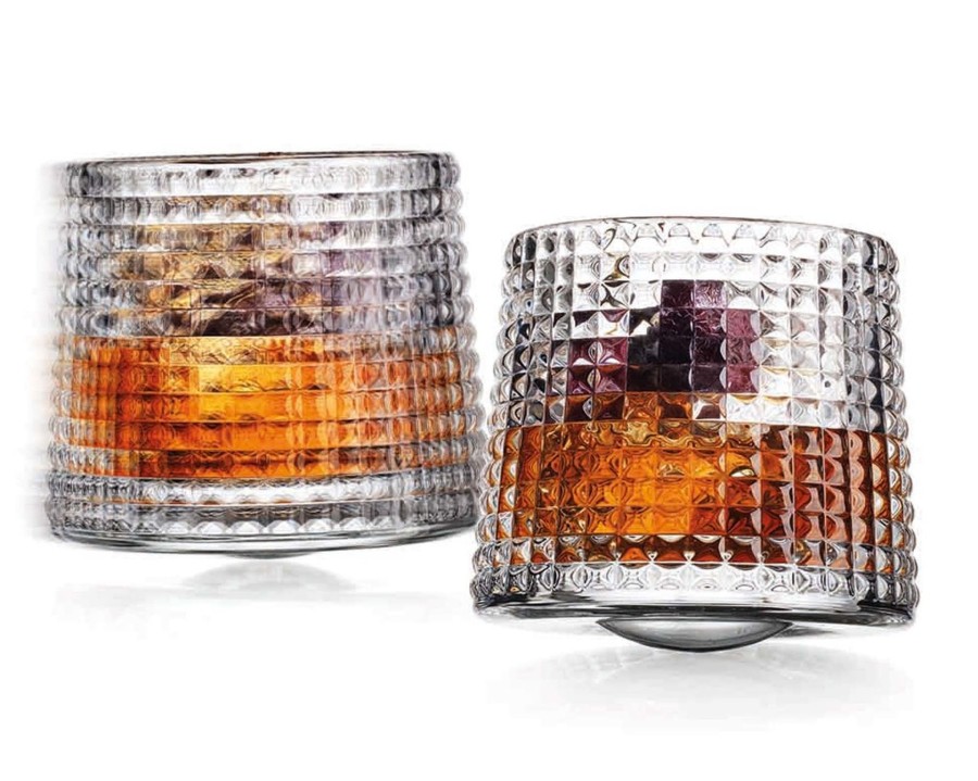 Glassware & Barware Godinger | Revolve Spinning Double Old Fashion Glass, Set Of 2