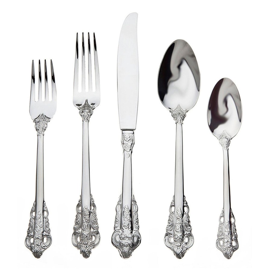 Flatware & Serveware Godinger | 20Th Century Baroque 18/10 Stainless Steel 20 Piece Flatware Set, Serv