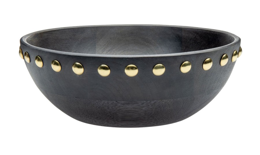 Kitchen Godinger | Mae Studded Wood Serving Bowl