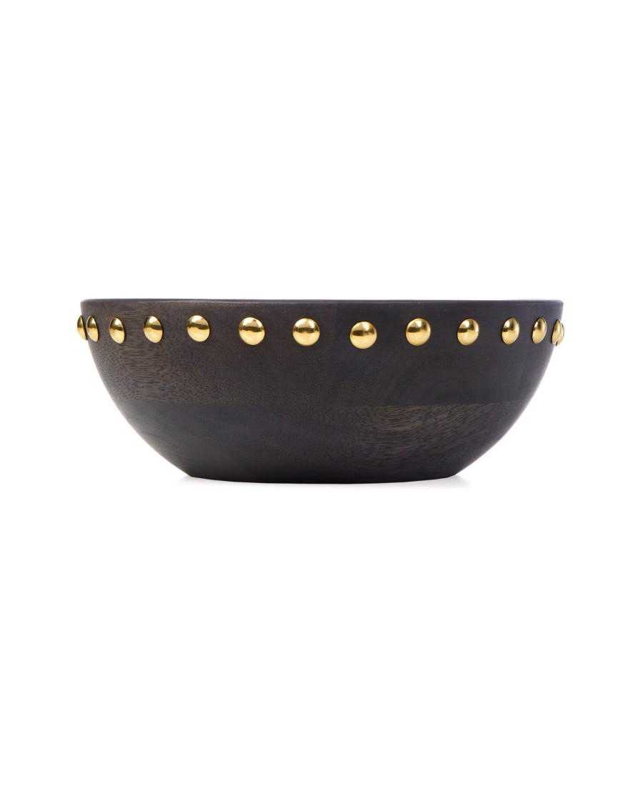 Kitchen Godinger | Mae Studded Wood Serving Bowl