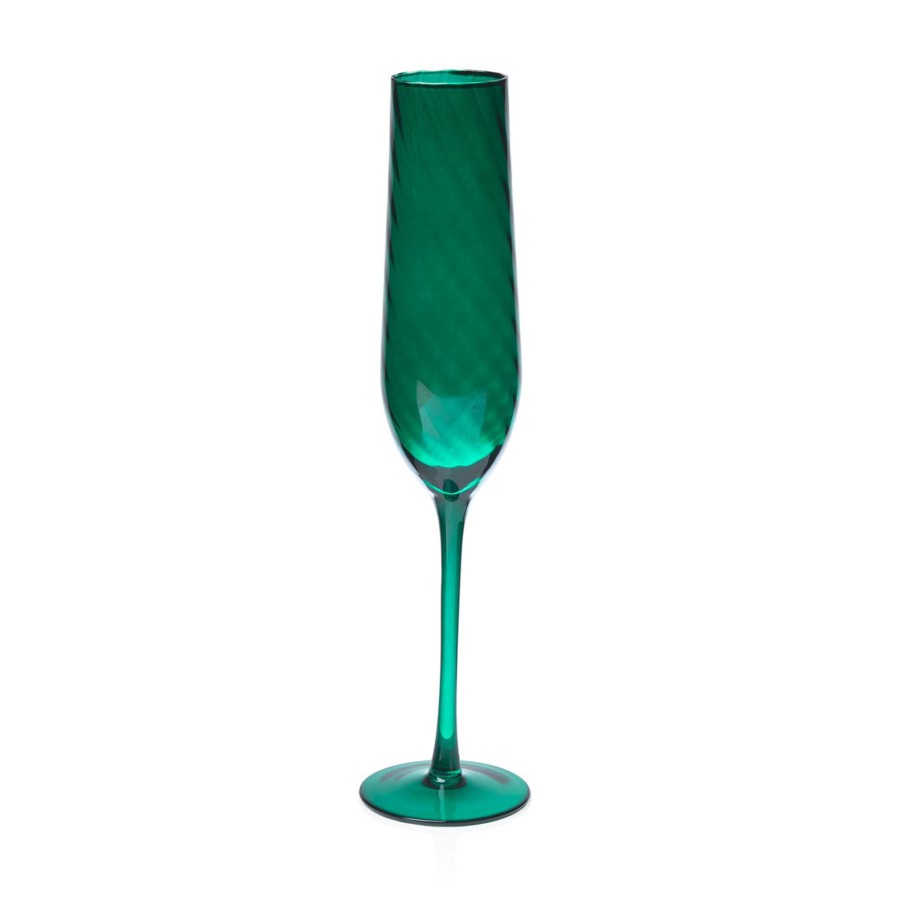 Glassware & Barware Godinger | Infinity Emerald Champagne Flute