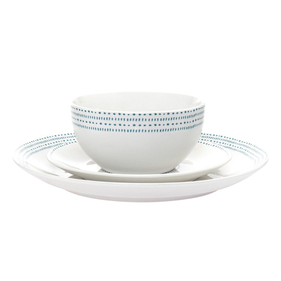 Dining Godinger | Staccata Porcelain 16 Piece Dinnerware Set, Service For 4