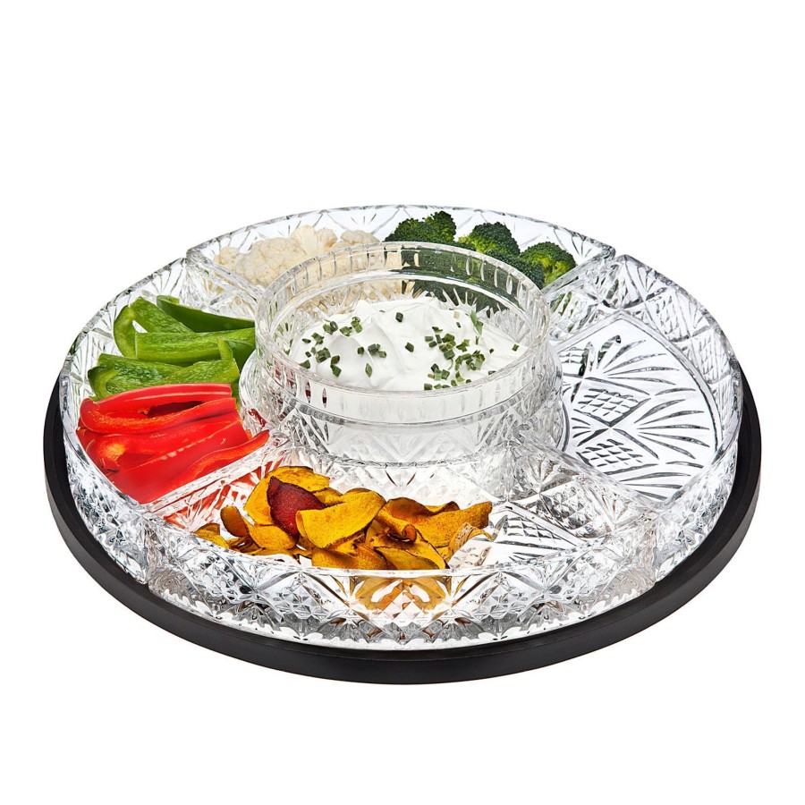 Kitchen Godinger | Dublin Crystal 5 Section Lazy Susan