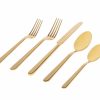 Flatware & Serveware Godinger | Lola Mirrored Gold 18/0 Stainless Steel 20 Piece Flatware Set, Service