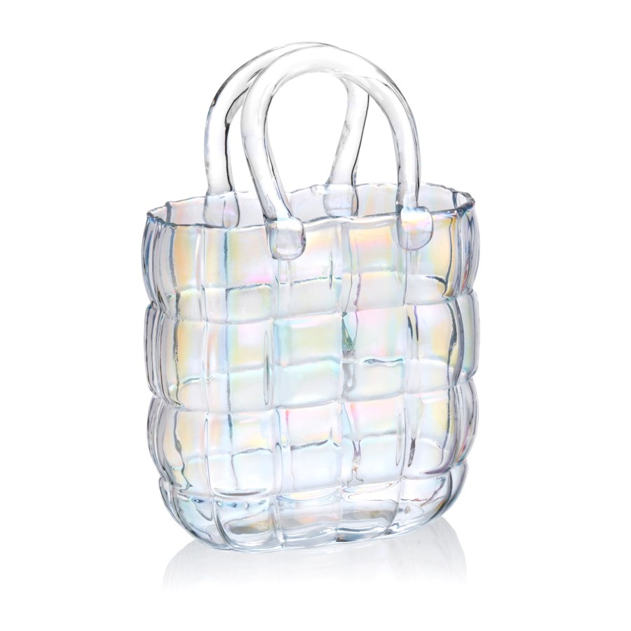 Decor Godinger | Iridescent Quilted Handbag Vase