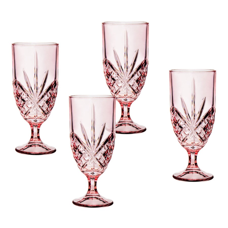 Glassware & Barware Godinger | Dublin Crystal Blush Ice Tea Glass, Set Of 4