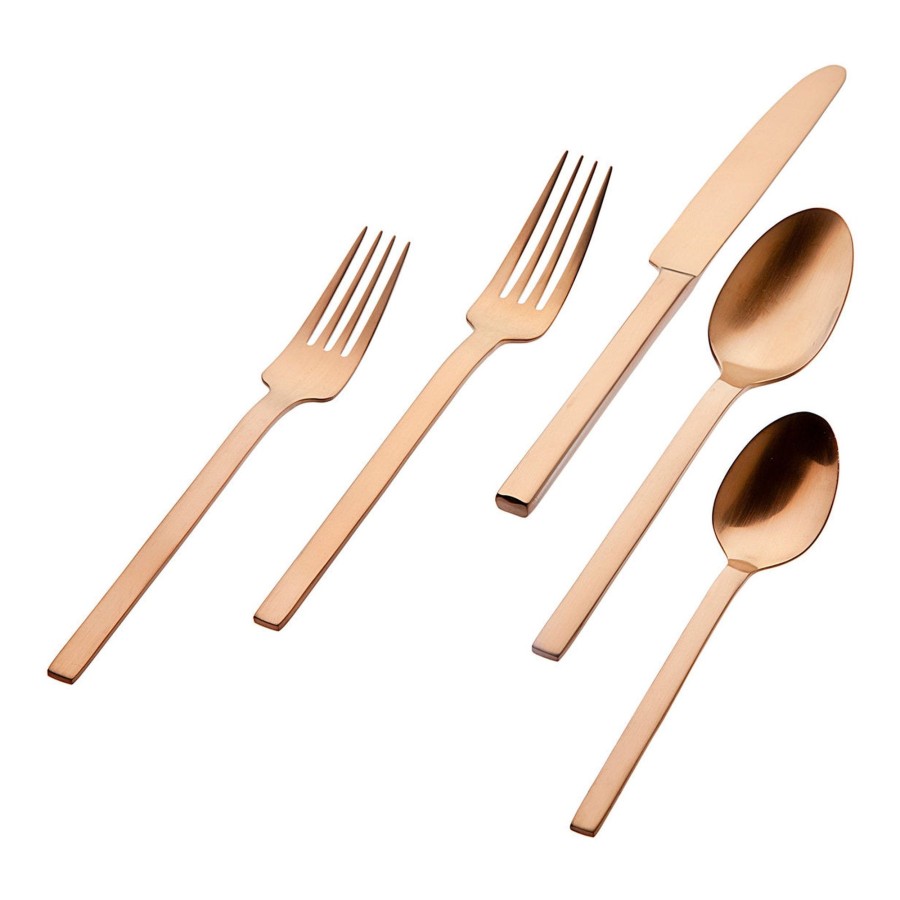 Flatware & Serveware Godinger | Atlas Matte Copper 18/0 Stainless Steel 20 Piece Flatware Set, Service