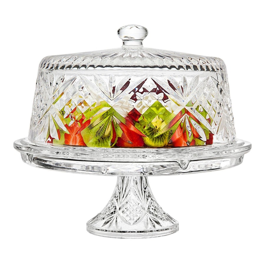 Kitchen Godinger | Dublin Crystal 4 In 1 Cake Dome