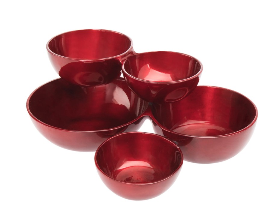 Kitchen Godinger | Red Serving Cluster Bowl