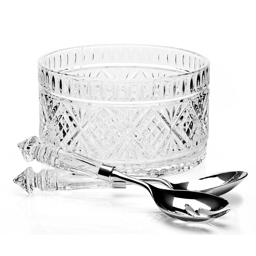 Kitchen Godinger | Dublin Crystal Salad Set With 2 Servers