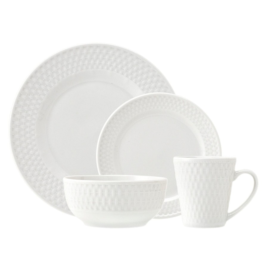 Dining Godinger | Avea Porcelain 16 Piece Dinnerware Set, Service For 4