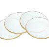 Dining Godinger | Harper Gold Edge Round Dessert Plates, Set Of 4