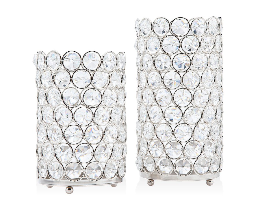 Decor Godinger | Glam Silver Pillar Candle Holder Set