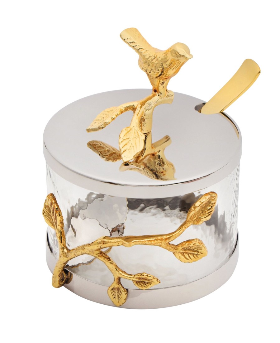 Kitchen Godinger | Marble Queen Bird Top Jam Jar With Spoon