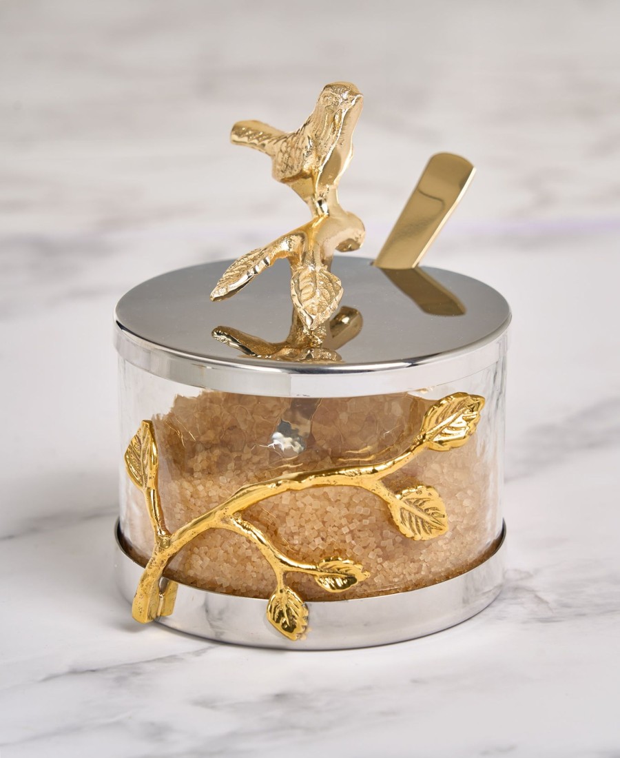 Kitchen Godinger | Marble Queen Bird Top Jam Jar With Spoon