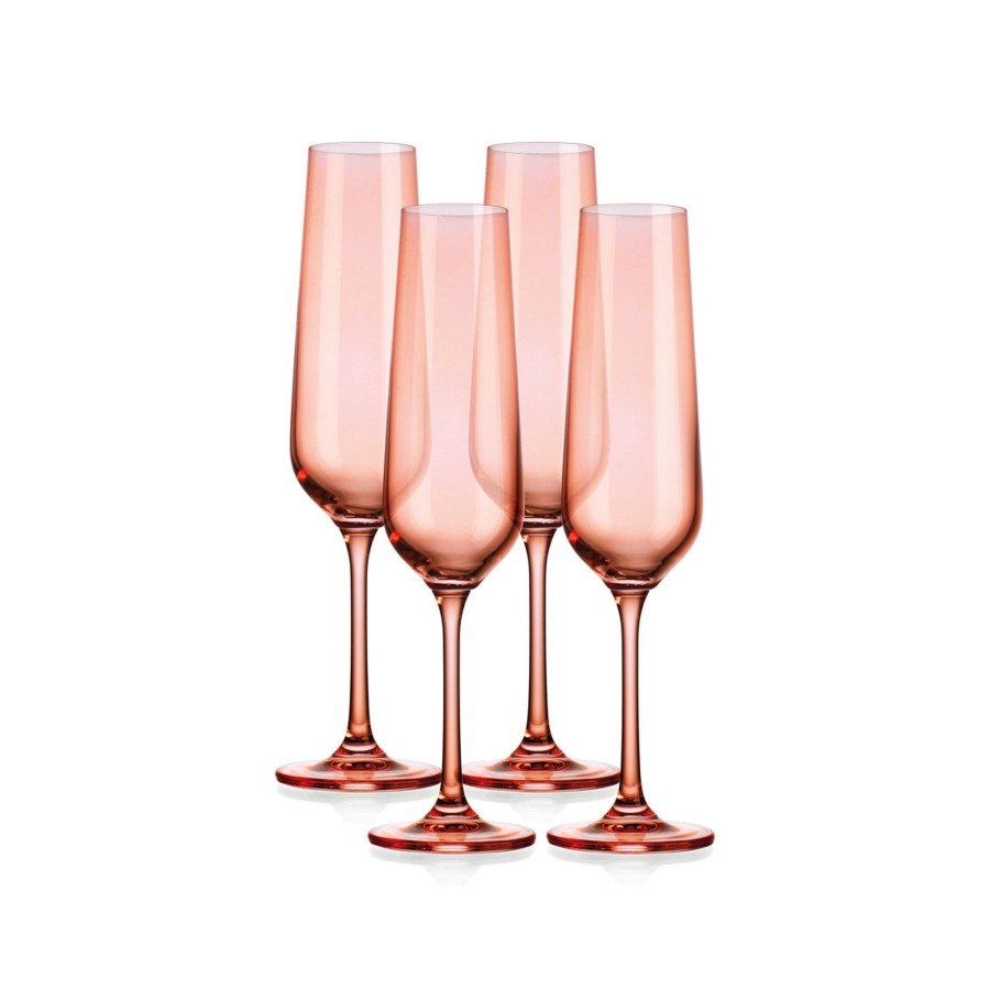 Glassware & Barware Godinger | Sheer Coral Flute, Set Of 4