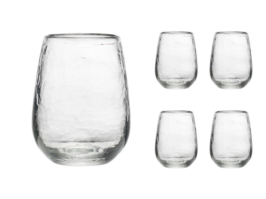 Glassware & Barware Godinger | Hammered Stemless Glass, Set Of 4