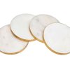 Glassware & Barware Godinger | Marble Gold Rim Coaster Set