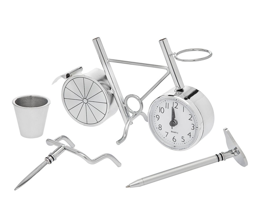 Decor Godinger | Bicycle Desk Set Clock