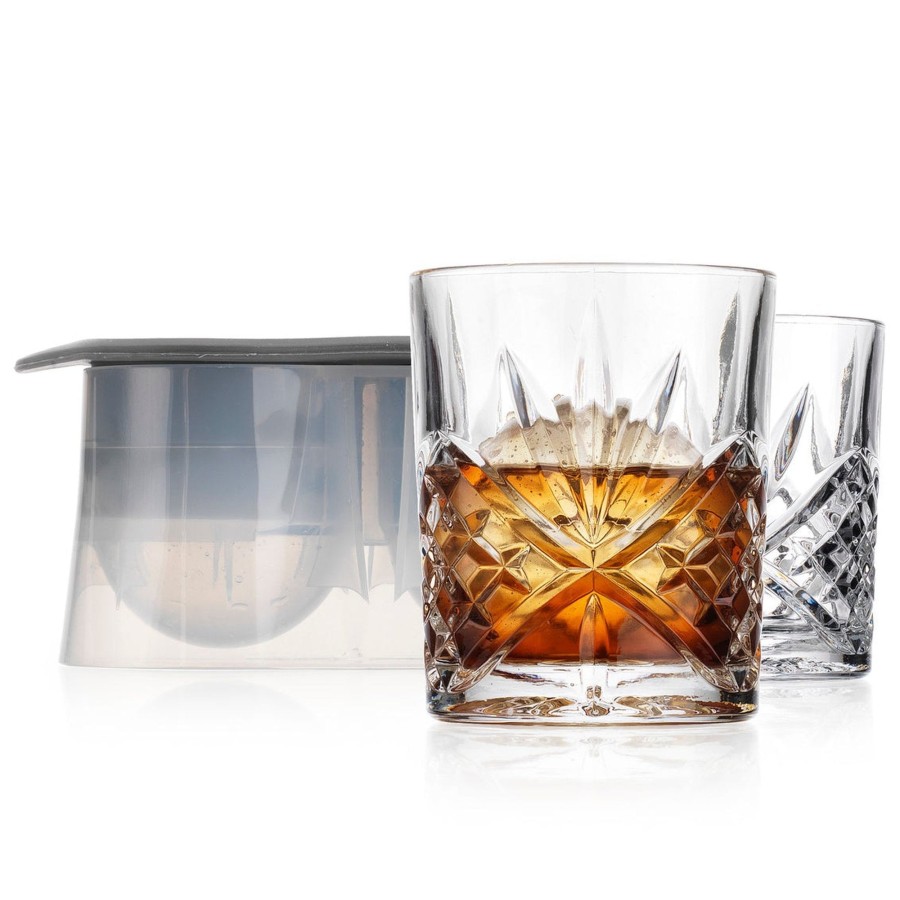 Glassware & Barware Godinger | Dublin Crystal 3 Piece Double Old Fashion Chiller Set