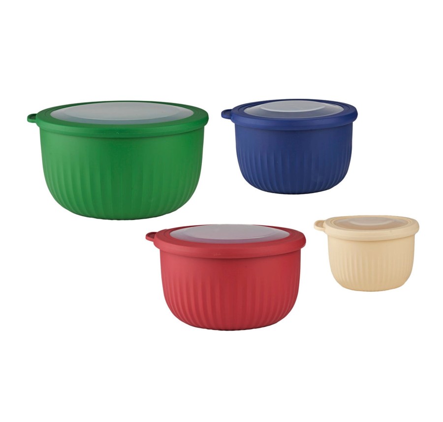 Kitchen Godinger | Prismatic 4 Piece Fluted Storage Bowl Set